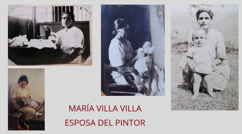Humberto Chaves pintó a María en las tareas de la cotidianidad.