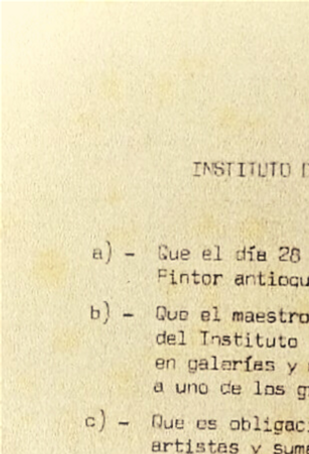 Homenaje de la Sociedad de Mejoras Públicas de Medellín y del Instituto de Bellas Artes, reconociendo su paso como estudiante, profesor y director del Instituto.
