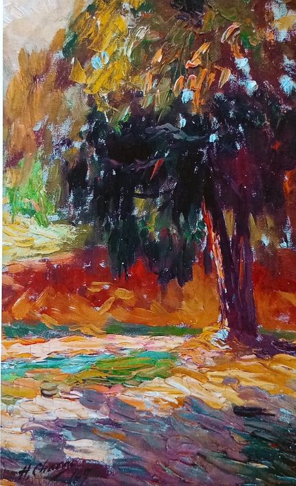 Humberto Chaves Cuervo - Mango - Óleo sobre madera - Pintado en El Morro 1947